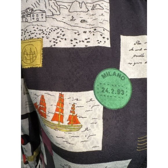 Milano made in ITALY, Women Blouse long sleeve, Size 38, Nautical print - Picture 11 of 13